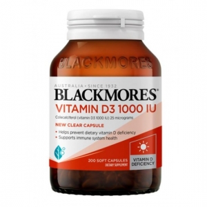 Blackmores 澳佳宝 维生素D3胶囊1000IU 200粒-保质期2027年7月