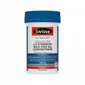 Swisse斯维诗4倍浓缩野生深海无腥味鱼油 60粒-保质期2027年1月