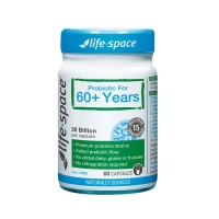 Life Space 60+老年人益生菌胶囊60粒-保质期2026年11月