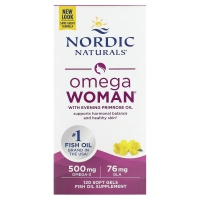 Nordic Naturals 挪威小鱼女士鱼油+月见草油软胶囊120粒-保质期2026年9月