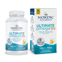 Nordic Naturals 挪威小鱼终极深海Omega-D3鱼油柠檬味120粒-保质期2027年3月
