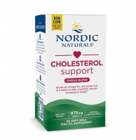 Nordic Naturals挪威小鱼提纯鱼油＋红曲米＋辅酶Q10调节胆固醇软胶囊60粒-保质期2027年6月