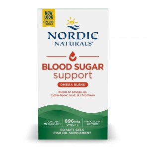 Nordic Naturals 挪威小鱼Omega深海鱼油硫辛酸+铬配方血糖平衡软胶囊60粒-保质期2026年10月