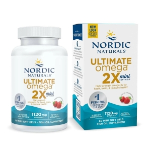 Nordic Natural 挪威小鱼成人双倍迷你鱼油60粒-保质期2026年8月