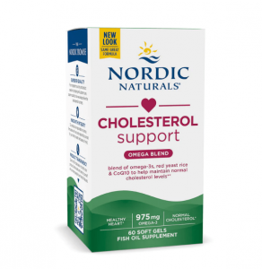 Nordic Naturals挪威小鱼提纯鱼油＋红曲米＋辅酶Q10调节胆固醇软胶囊60粒-保质期2027年6月