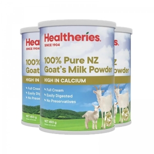 【新西兰直邮富腾达普通线】Healtheries贺寿利羊奶粉450g 3罐装 保质期至208年4月
