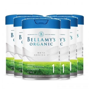 【新西兰直邮BC清关快线】Bellamy's 贝拉米有机A2白金 1段(0-6个月)800g*6罐 保质期2027年4月