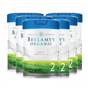 【新西兰直邮BC清关快线】Bellamy's 贝拉米有机A2白金 2段(6-12个月)800g*6罐 保质期2027年4月