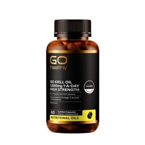 GO Healthy高之源磷虾油1500mg胶囊60粒-保质期2027年11月