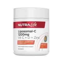 NutraLife纽乐1200mg维C维D和锌 60 片-保质期2027年6月