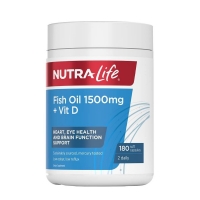 NutraLife纽乐深海鱼油+VD1500毫克 180粒-保质期2027年2月
