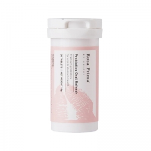 Unichi rosa prima 口腔益生菌 抗幽 微泡腾片 玫瑰桃味 30片-保质期2026年1月