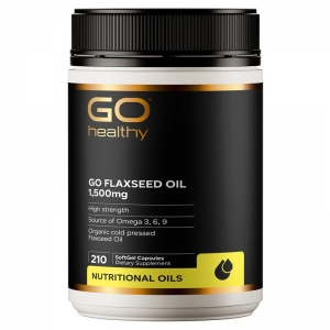 Go healthy高之源1500mg 亚麻籽油胶囊210粒-保质期2027年8月