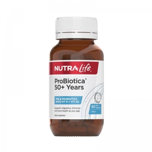 Nutralife纽乐50+老年益生菌+维D+K2胶囊60粒-保质期2027年8月