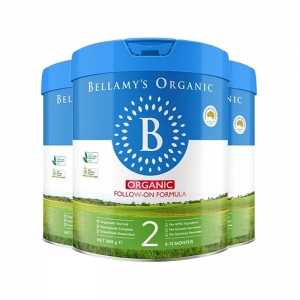 【澳洲直邮】Bellamy's 贝拉米有机奶粉 2段(6-12个月)900g *6罐 保质期至2027年8月